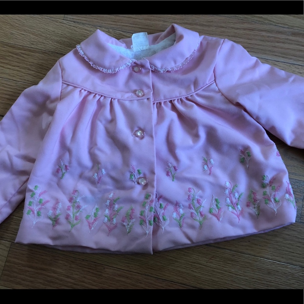 Embroidered Fleece Lined Coat